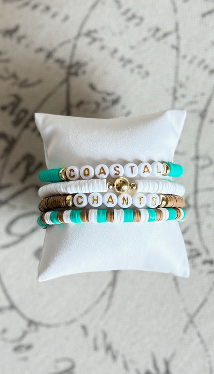 Coastal Carolina Game Day Stack Bracelets