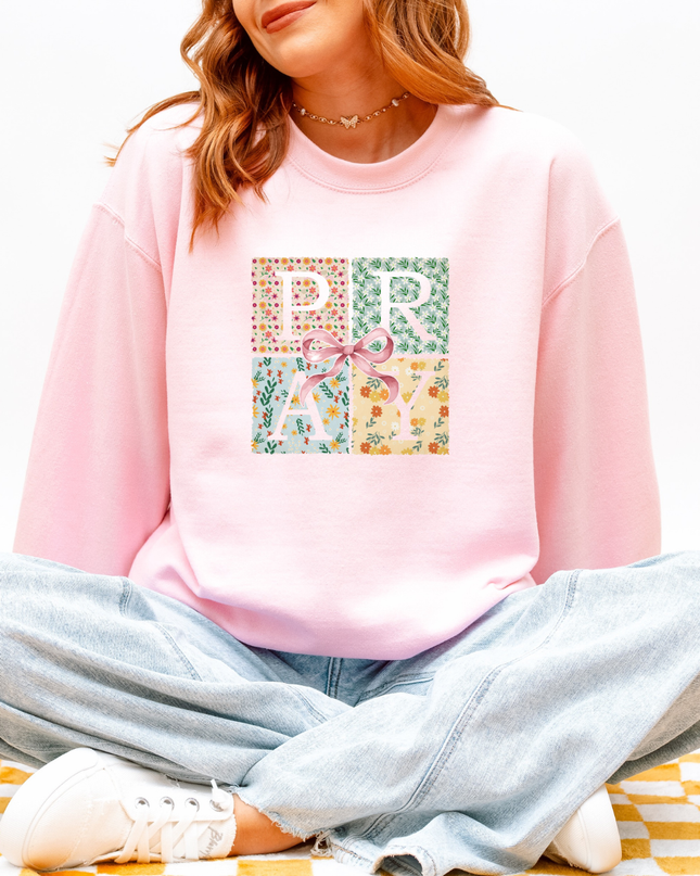 PRAY Pink Crewneck