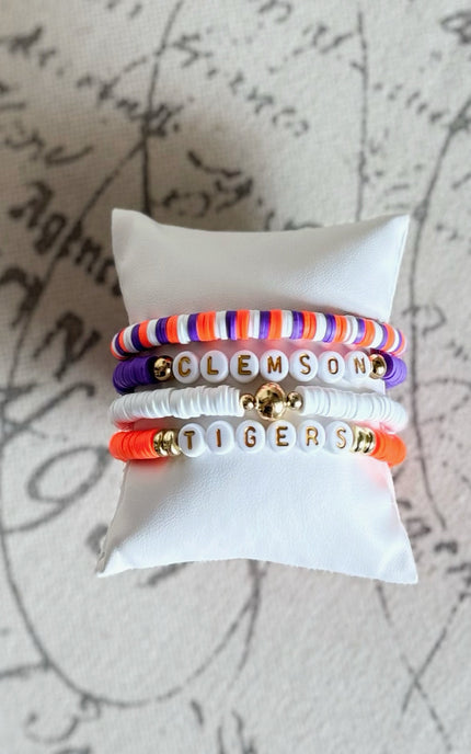 Clemson Tigers Game Day Stack Bracelets