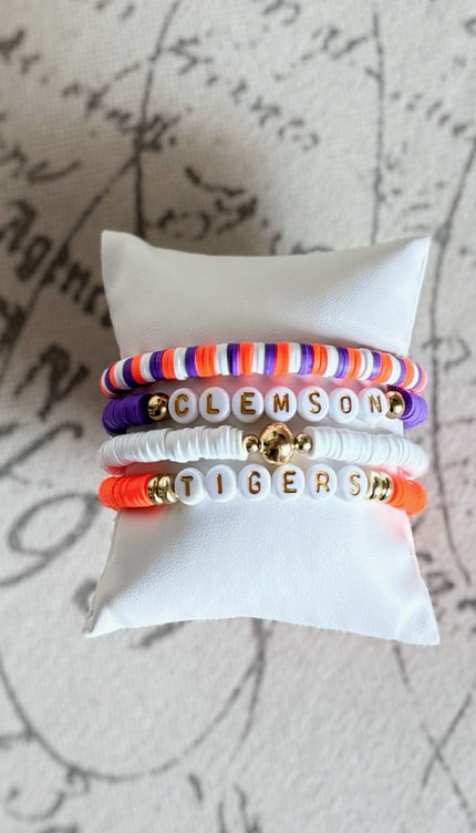 Clemson Tigers Game Day Stack Bracelets