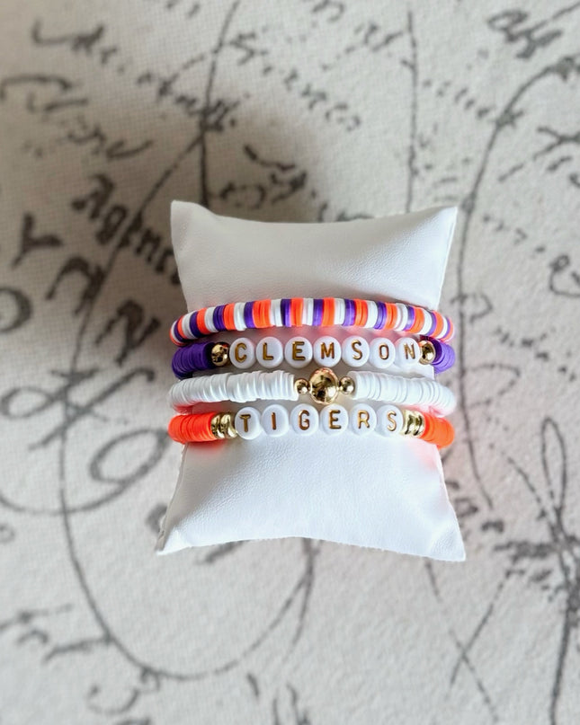 Clemson Tigers Game Day Stack Bracelets