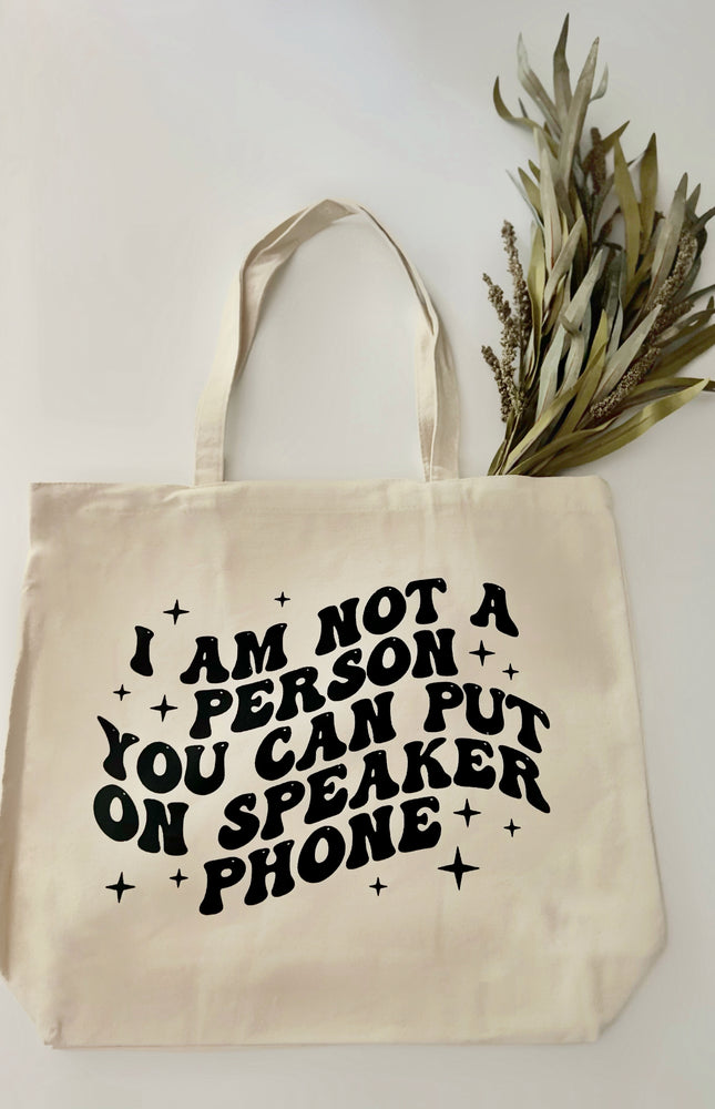 Speaker Phone Organic Cotton Market Tote