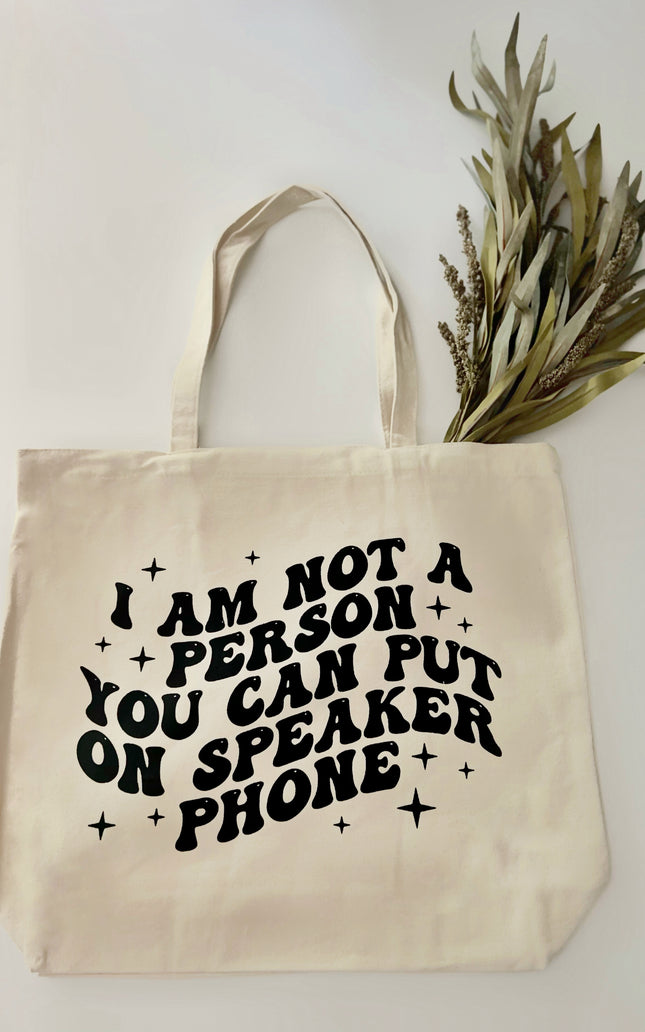 Speaker Phone Organic Cotton Market Tote