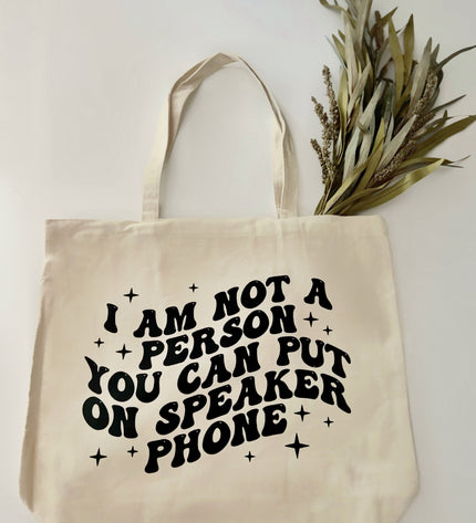 Speaker Phone Organic Cotton Market Tote