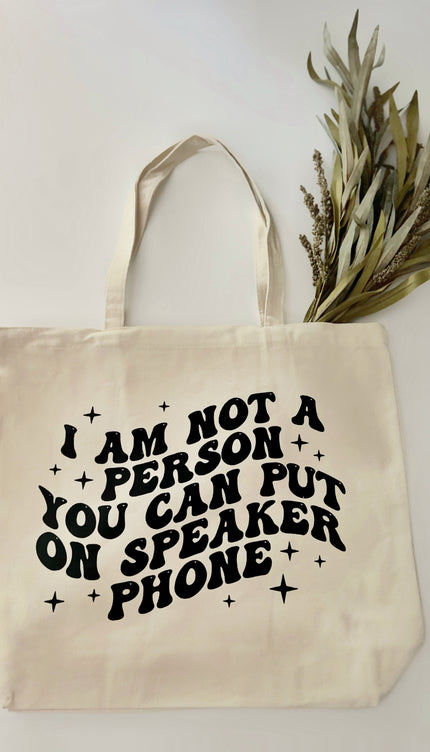 Speaker Phone Organic Cotton Market Tote