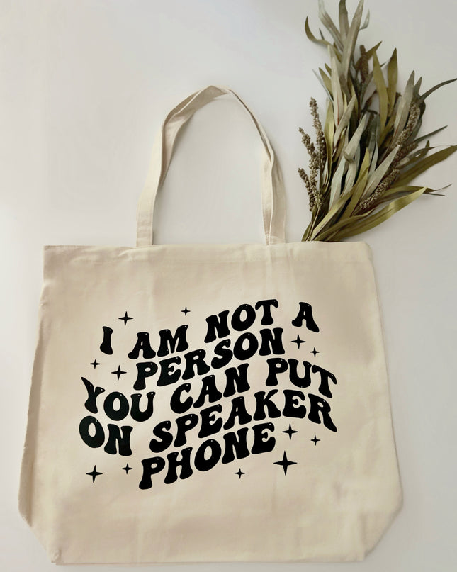 Speaker Phone Organic Cotton Market Tote