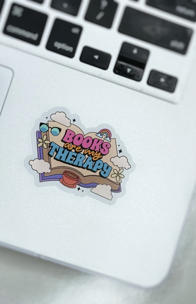 Books Are My Therapy Sticker