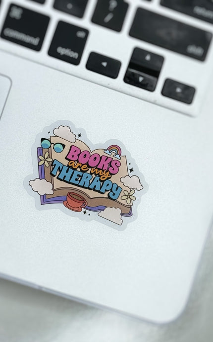 Books Are My Therapy Sticker