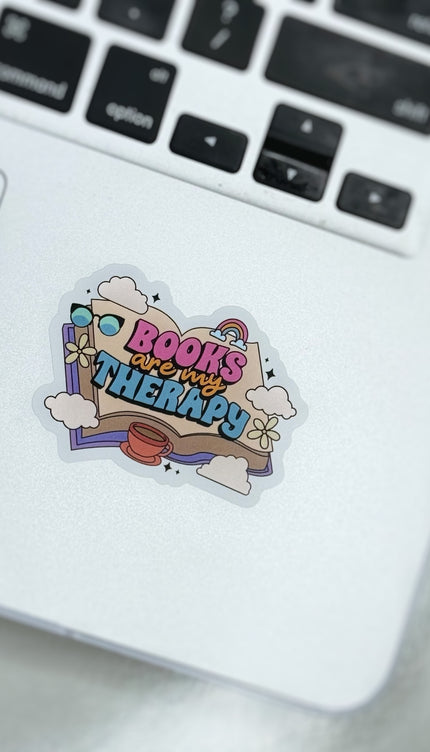 Books Are My Therapy Sticker