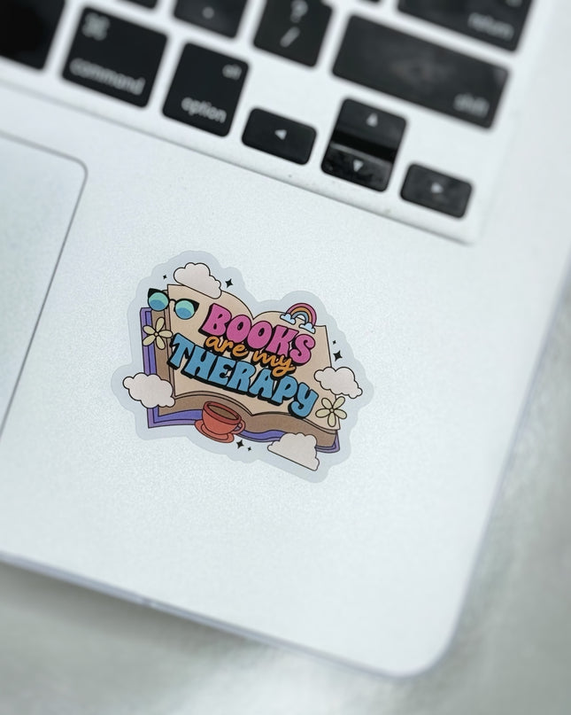 Books Are My Therapy Sticker