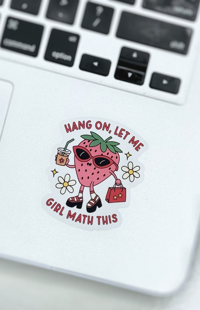 Hang On Girl Math Sticker