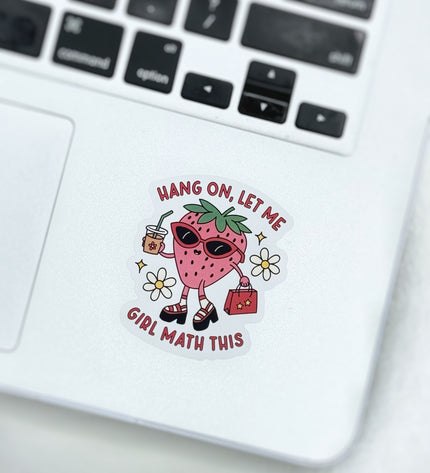 Hang On Girl Math Sticker