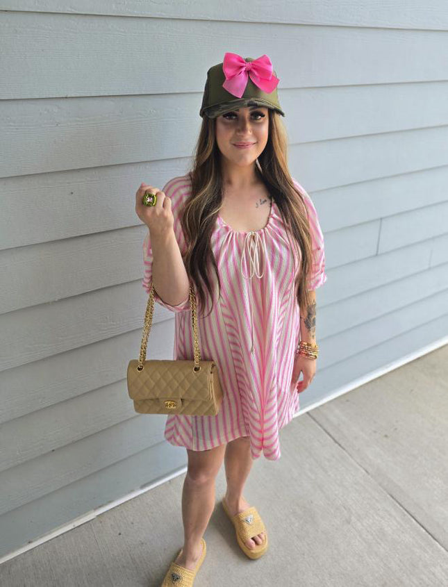 Pink Bow Camo Trucker Hat