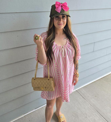 Pink Bow Camo Trucker Hat