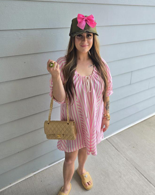 Pink Bow Camo Trucker Hat