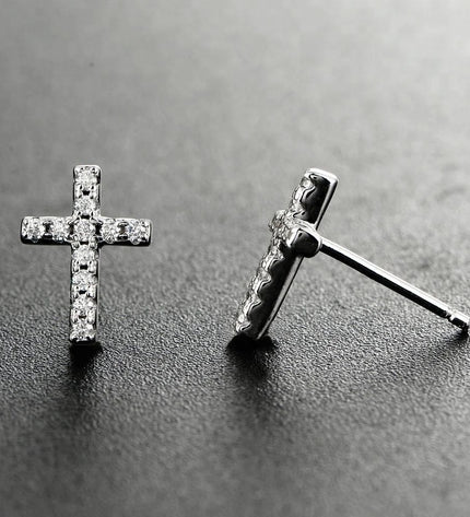 Silver Cross Earrings