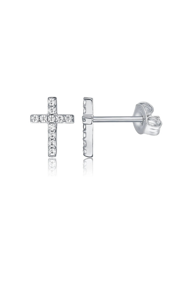 Silver Cross Earrings