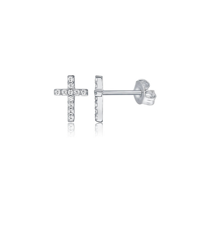 Silver Cross Earrings