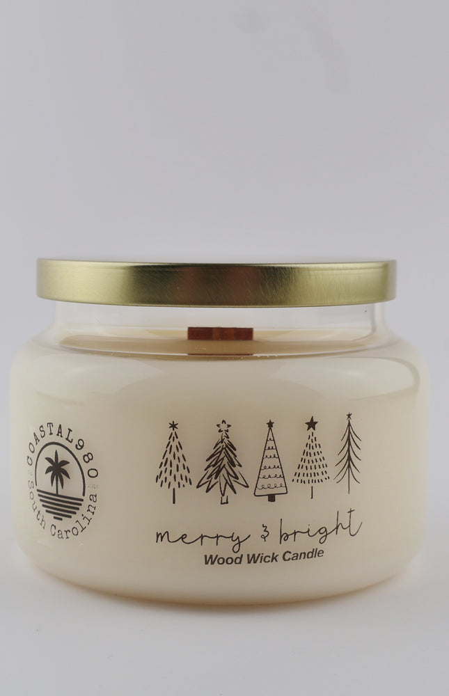 Merry + Bright Wood Wick Candle